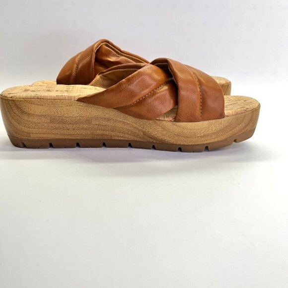 Korks Women’s Faithe Wedge Sandals Size 10M Brown Wood Grain - Picture 5 of 13